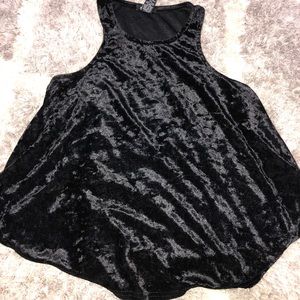 Velvet tank top/crop top